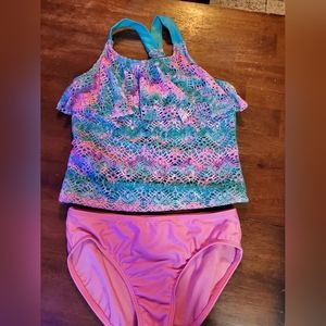 Girls 2 piece swim suit size 10/12
